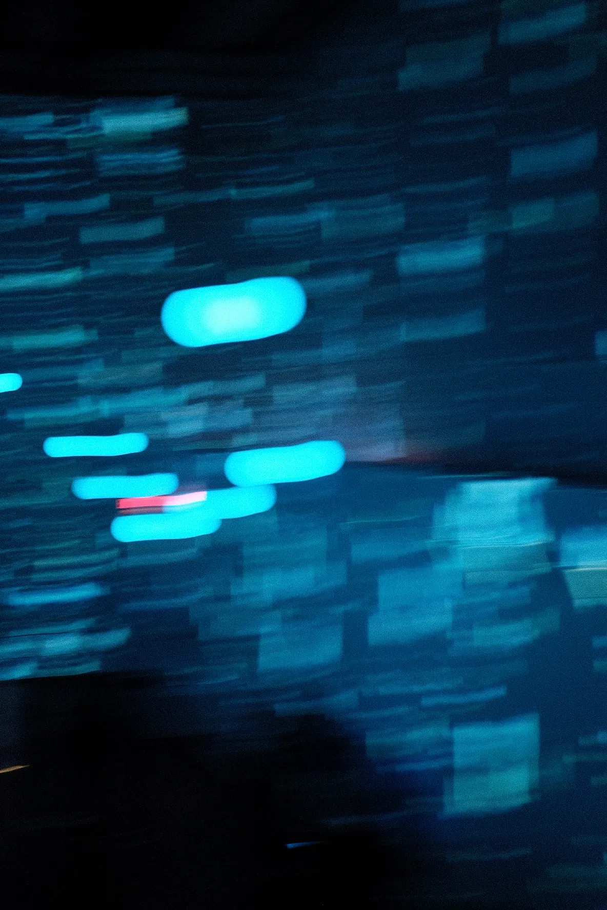 Blurred projected light in motion
